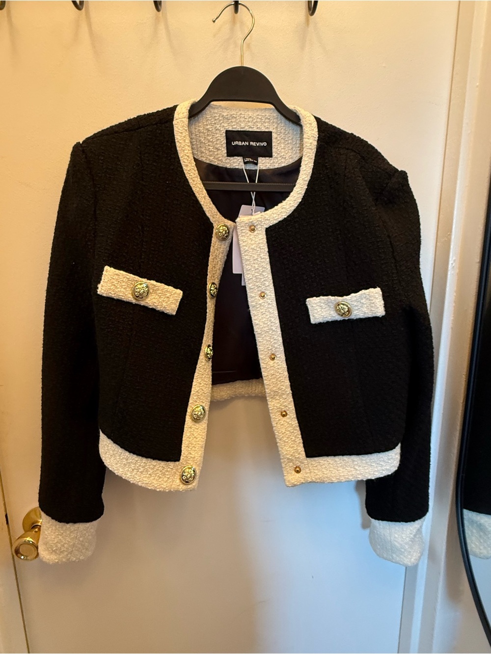 NWT Urban Revivo Tweed Crop Blazer Size US 8